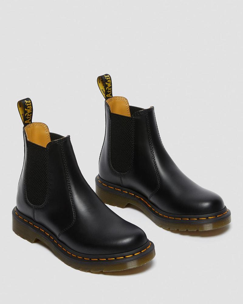 Dr Martens 2976 Smooth Leren Enkellaars Dames Zwart | NL 726GSO